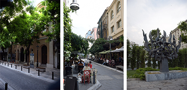 Straßenszenen und Denkmäler in Thessaloniki